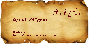 Ajtai Ágnes névjegykártya