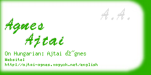 agnes ajtai business card